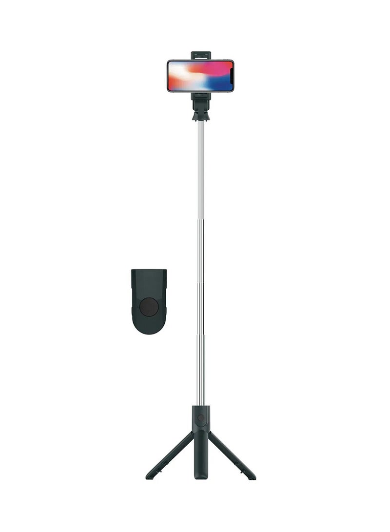 porodo Bluetooth Selfie Stick With Tripod- Detachable Remote Shutter Black  - Image 1