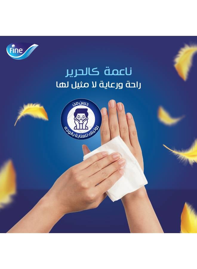 فاين - مناديل الوجه برستيج 480 منديل، 3 طبقات، عبوة من 3 قطع أبيض - Image 1