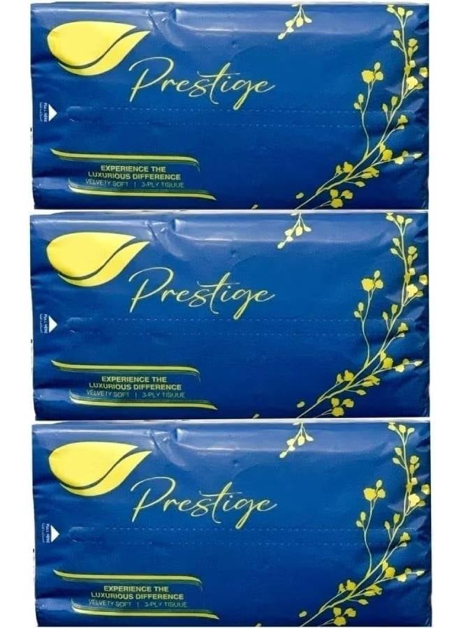 فاين مناديل الوجه برستيج 480 منديل، 3 طبقات، عبوة من 3 قطع أبيض - Image 1