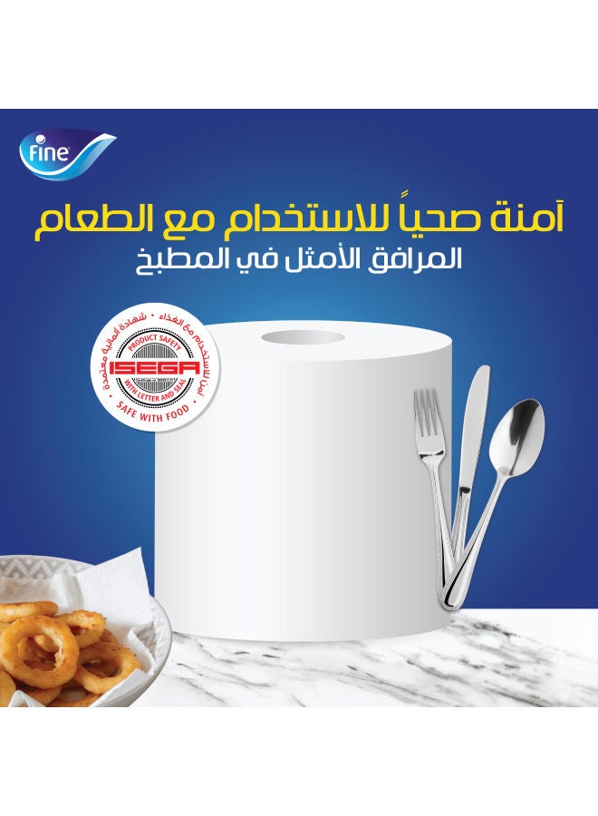 فاين - ميغا رول مناديل مطبخ 750 ورقة 2 طبقة أبيض - Image 1