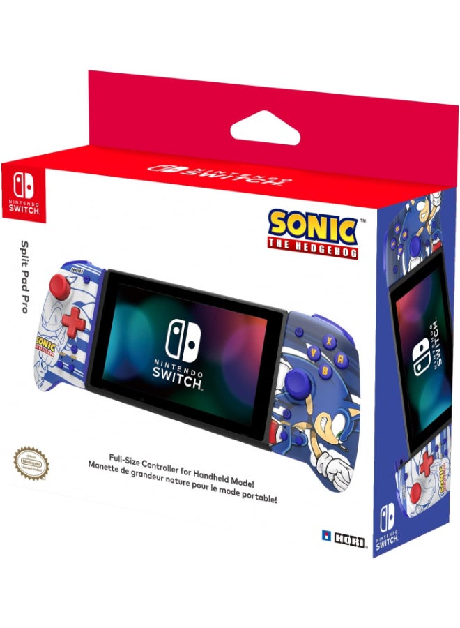 HORI - HORI Nintendo Switch Split Pad Pro (Sonic) Ergonomic Controller for Handheld Mode - Officially Licensed By Nintendo & Sega - Nintendo Switch - Image 1
