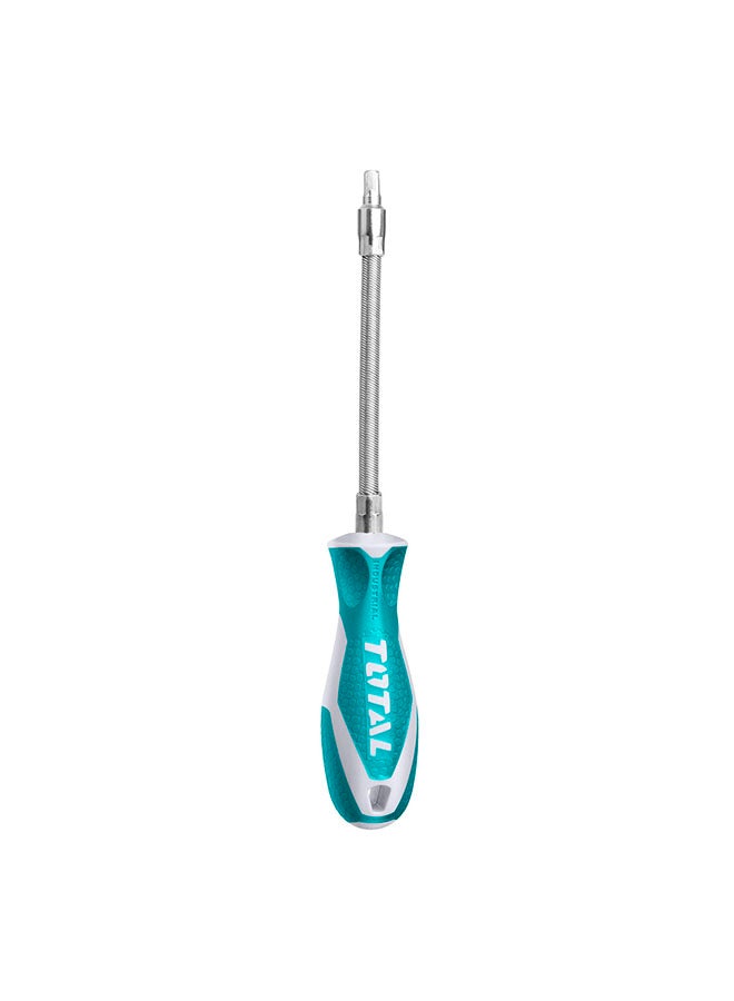 TOTAL - 12 Pcs Flexible Shaft Screwdriver Set Teal / Grey - Image 1