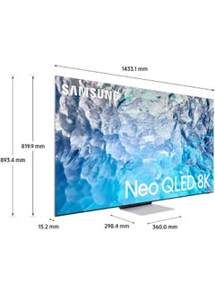 سامسونج تلفزيون ذكي نيو QLED بجودة 8K مقاس 65 بوصة (إصدار 2022) QA65QN900BUXZN ستانلس ستيل  - Image 3