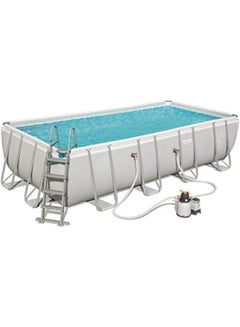 Bestway Power Steel Rectangular Pool Set 4.88x2.44x1.22meter 4.88x2.44x1.22meter  - Image 2