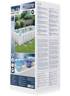 Bestway Power Steel Rectangular Pool Set 4.88x2.44x1.22meter 4.88x2.44x1.22meter  - Image 4
