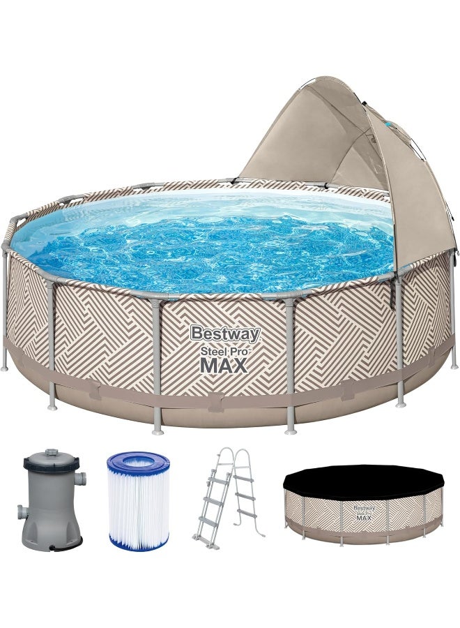 بست واي طقم حوض سباحة من الإستيل الصلب 3.96x1.07متر - Image 1