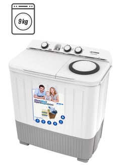 AFTRON Twin Tub Washing Machine 9 kg AFW96101X White 