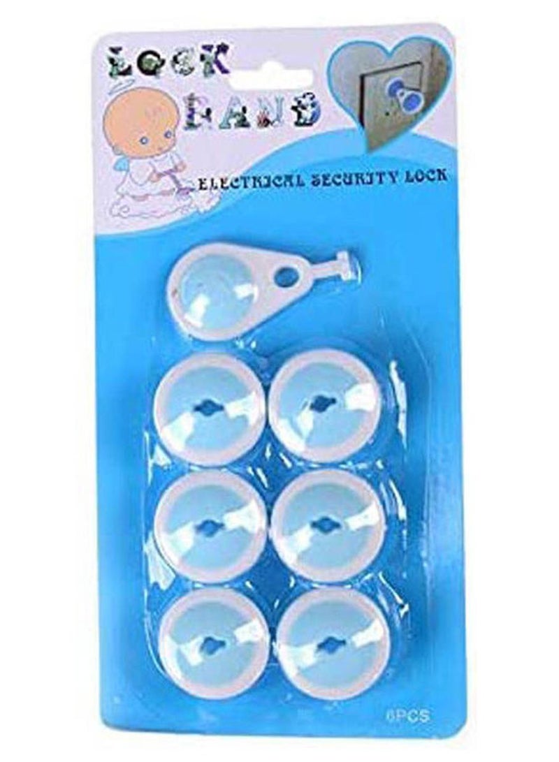 أغطية قابس مخرج كهربائي لحماية الطفل، مجموعة أغطية حماية للمقبس الكهربائي، تصميم مضاد للفضفاضة