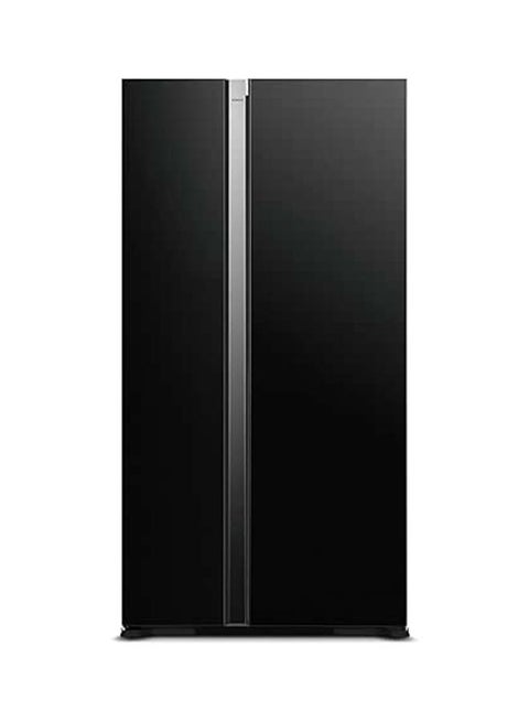 700L Gross Capacity Side by Side 2 Door Refrigerator, No Frost with Inverter Compressor, Dual Fan Cooling, LED Control Panel, Twist Ice Maker, Door Alarm RS700PUK0GBK Glass Black