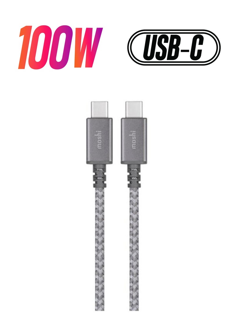 موشي كابل إنتجرا للشحن والمزامنة من USB-C لـِ USB-C تيتانيوم رمادي - Image 1