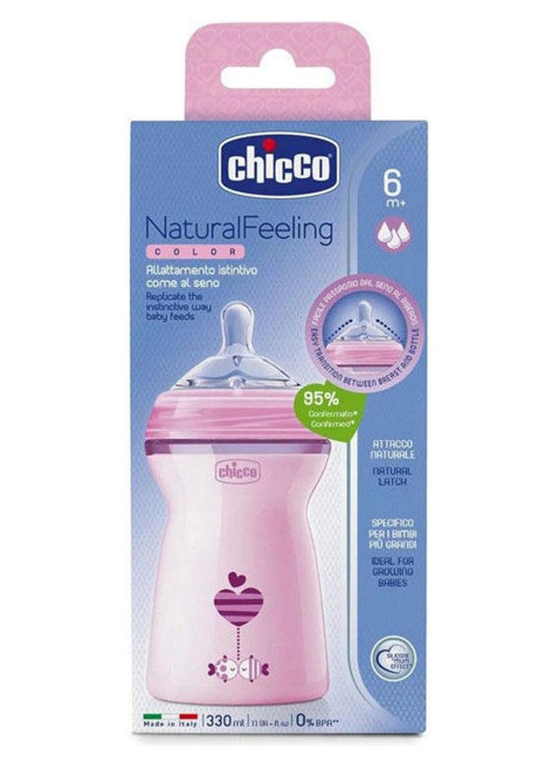 Chicco Natural Feeling Baby Bottle 6M+ - Image 1