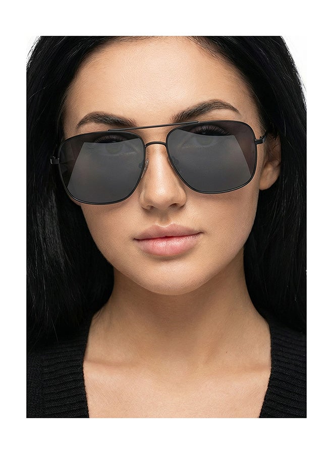 VINCENT CHASE Vintage Full Rim Square Frame Polarized & UV Protected Sunglasses VC S13716 - 60mm - Black - Image 4