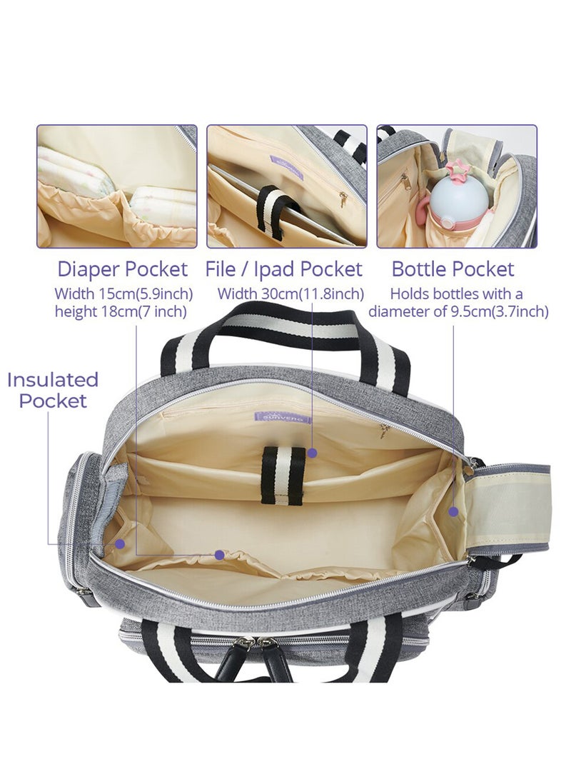 Signature Maternity Diaper Bag With Stroller Hooks Grey - pnsku/N53248448A/45/_/1706170090/050e3cb3-9026-4db8-a216-f8ee67bcd664