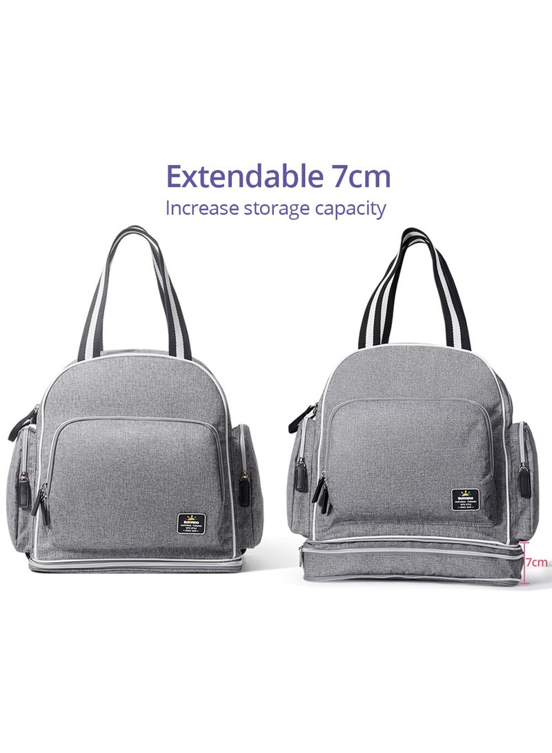 Signature Maternity Diaper Bag With Stroller Hooks Grey - pnsku/N53248448A/45/_/1706170100/25353b67-0504-490d-a9b4-077b5ff5ca1c