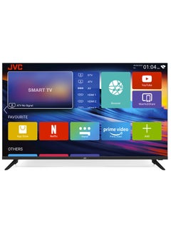 JVC 50 Inch Edgeless 4K UHD Android 13 Smart TV With Dolby Audio LT-50N7105 Black  - Image 1