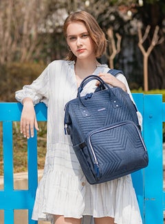 Sunveno Diaper Backpack And USB Charging Port With Stroller Hooks - Blue  - Image 3