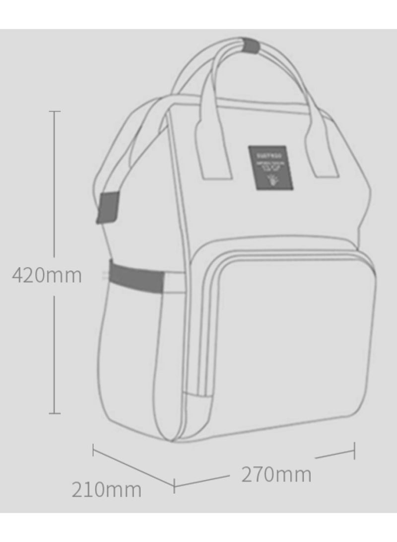 Sunveno - Diaper Backpack And USB Charging Port With Stroller Hooks - Blue - Image 1