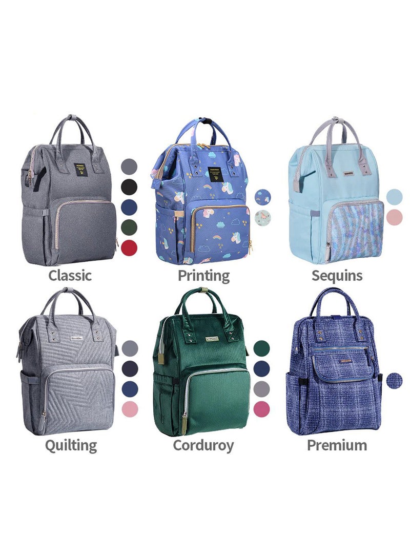 Sunveno - Diaper Backpack And USB Charging Port With Stroller Hooks - Grey - Image 1