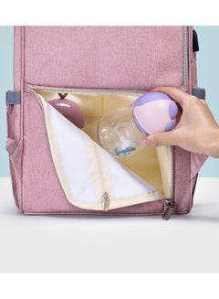 Sunveno Diaper Backpack And USB Charging Port With Stroller Hooks - Pink  - Image 4