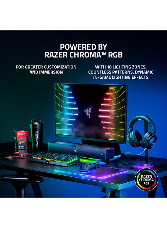 RAZER - Razer Leviathan V2 Multi-Driver PC Gaming Soundbar with Subwoofer, THX Spatial Audio, Chroma RGB, Bluetooth 5.2, PC, Desktop/Laptop, Smartphones, Tablets & Nintendo Switch - Black - Image 1