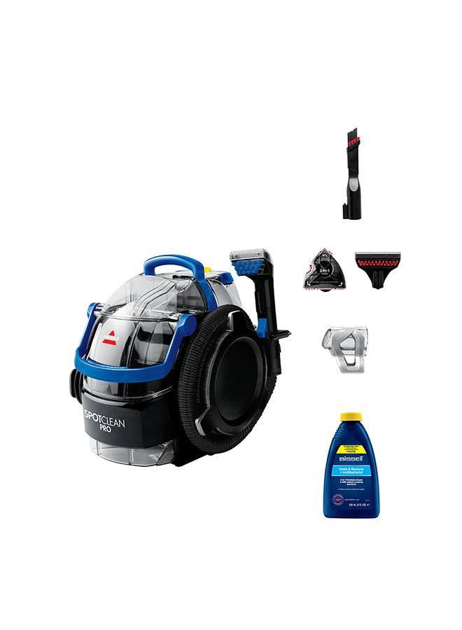 Bissell SpotClean Pro AntiBac 3386E – Portable Carpet & Upholstery Cleaner, Powerful Stain Removal with Antibacterial Formula, 2.8L Tank, for Home & Car| 750 W 3386E Bossanova Blue / Titanium  - Image 1