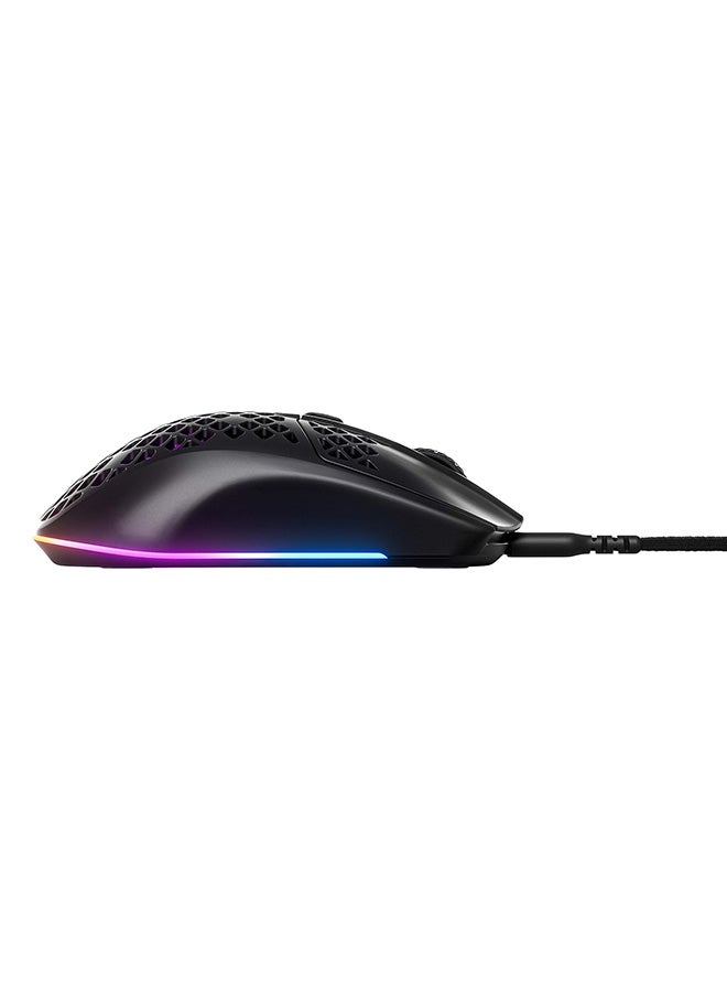 steelseries - Aerox 3 Onyxsouiris Gaming Ultra Lightweight Wired Mouse with USB C Detachable Cable for Less Drag - Black - Image 1