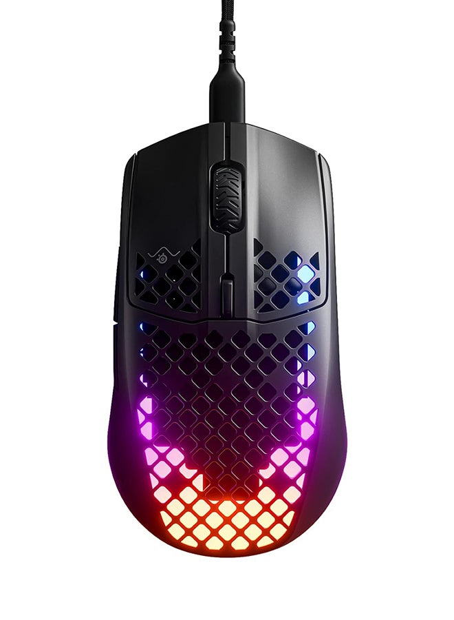 steelseries - Aerox 3 Onyxsouiris Gaming Ultra Lightweight Wired Mouse with USB C Detachable Cable for Less Drag - Black - Image 1