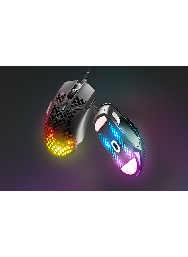 steelseries - Aerox 5 Wired Ultra Lightweight Super-Fast Gaming Mouse with AquaBarrier - Black - Image 1