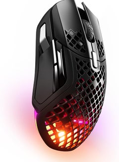 ستيل سيريز SteelSeries Aerox 5 Wireless - ماوس ألعاب لاسلكي خفيف الوزن - 18000 CPI - مستشعر بصري TrueMove Air - تصميم مقاوم للماء خفيف الوزن للغاية - عمر بطارية يزيد عن 180 ساعة  - Image 1