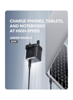 Anker USB C Charger,  Nano II 65W GaN II PPS Fast Charger Adapter, Compact Charger for MacBook Pro/Air, iPhone 16/15/14/13 Series, Galaxy S25/S24/S23/S22, Pixel 8/7/6, iPad Pro, Dell XPS 13, and More black black  - Image 2
