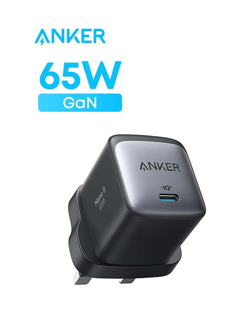 USB C Charger, Nano II 65W GaN II PPS Fast Charger Adapter, Compact Charger for MacBook Pro/Air, iPhone 16/15/14/13 Series, Galaxy S25/S24/S23/S22, Pixel 8/7/6, iPad Pro, Dell XPS 13, and More Black