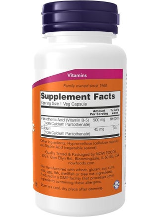 Pantothenic Acid, 500mg - 100 Veg Capsules Packaging May Vary - pnsku/N53270012A/45/_/1738039021/2f888bc8-7a22-4462-96ae-273d12d009e7