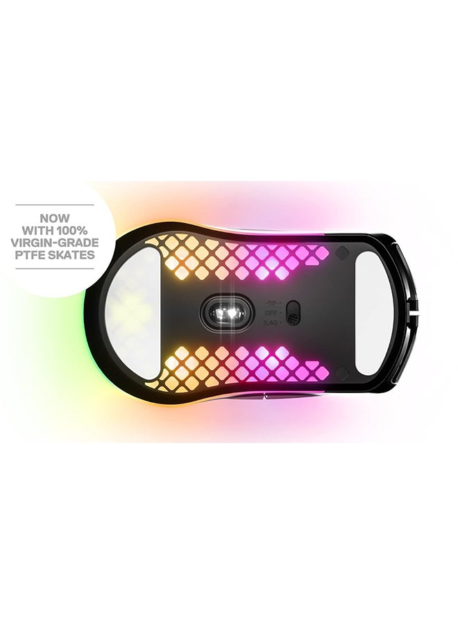 steelseries - Aerox 3 Wireless - Super Light Gaming Mouse - 18,000 CPI TrueMove Air Optical Sensor - Ultra-lightweight 68g Water Resistant Design - 200 Hour Battery Life – Onyx - Image 1