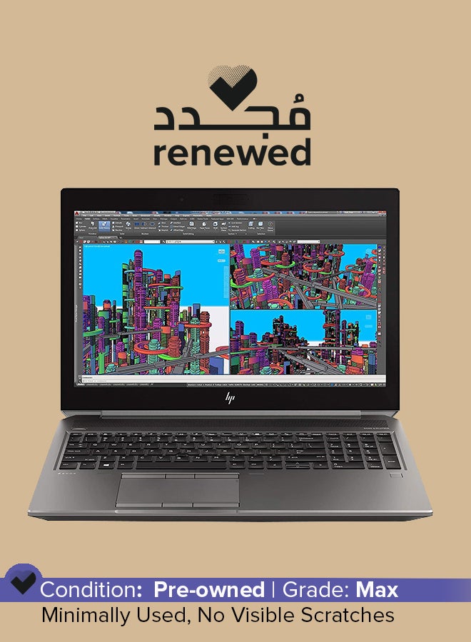 HP مُجدد - لابتوب محطة عمل متحركة زد بوك G5  بشاشة 15.6 بوصة ومعالج إنتل كور i5 من الجيل الثامن وذاكرة رام 8 جيجابايت ومحرك أقراص SSD بسعة 256 جيجابايت وبطاقة رسومات إنتل 630 بدقةٍ فائقة الوضوح وسعة 4 جيجابايت بلون فضي اللغة الإنجليزية فضي - Image 1