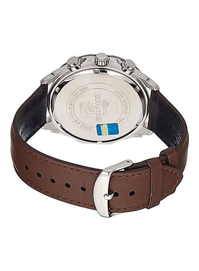 كاسيو ساعة جلدية بتصميم أنالوج مع مشبك EFR-539L-7BUDF - Image 3