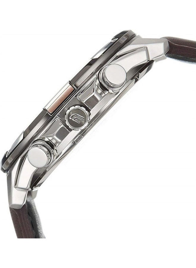 كاسيو ساعة جلدية بتصميم أنالوج مع مشبك EFR-539L-7BUDF - Image 2