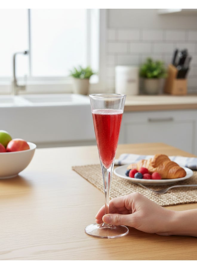 Pasabahce V-Line Champagne Flute 150Cc 5 Us Oz 6 Pcs Gb Pink - Image 1