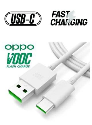 Vooc Flashing Charging USB-C Cable White - pnsku/N53301046A/45/_/1738266260/e263f5ad-9c9b-459e-a49b-c6243b2793b2