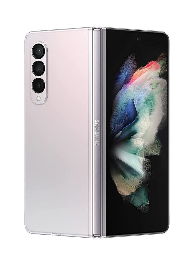 سامسونج هاتف جالاكسي Z فولد 3 ثنائي الشريحة بذاكرة رام 12 جيجابايت وذاكرة داخلية 256 جيجابايت يدعم تقنية 5G بلون فضي فانتوم - إصدار عالمي - Image 1