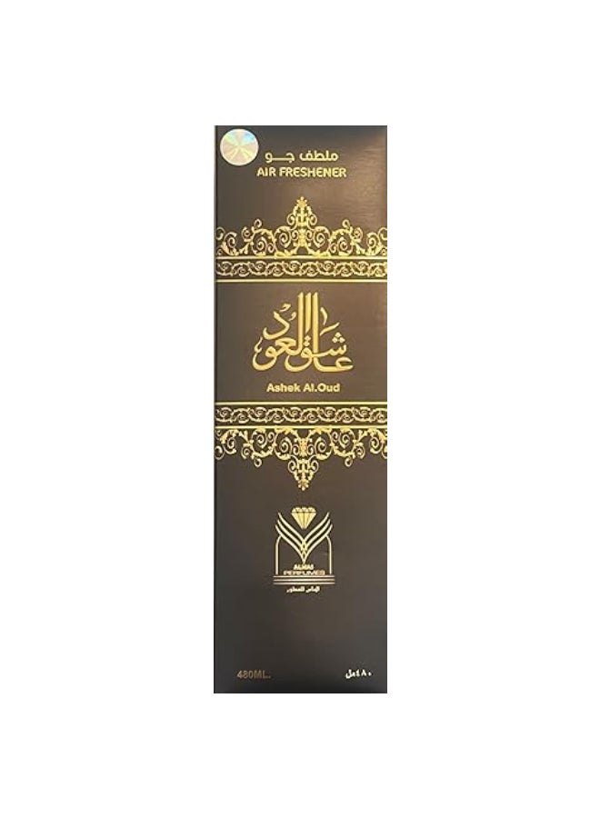 ALMAS Ashek Al.oud air freshener Clear 480ml  - Image 2