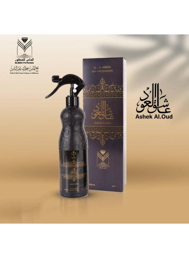 ALMAS Ashek Al.oud air freshener Clear 480 mlml - Image 3