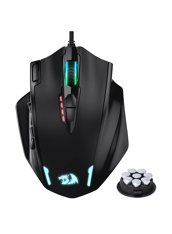 REDRAGON - M908 IMPACT MMO Gaming Mouse up to 12,400 DPI High Precision Laser Mouse for PC, 18 Programmable Buttons, Weight Tuning Cartridge, 12 Side Buttons - Image 1