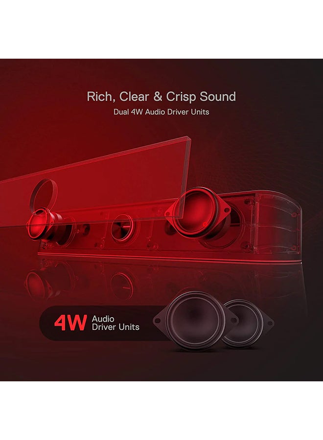 REDRAGON - GS560 ADIEMUS - RGB ,  2.0 Channel USB Wired Soundbar ,Compact Size, Excellent Sound - Black - Image 1