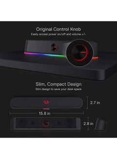 GS560 ADIEMUS - RGB ,  2.0 Channel USB Wired Soundbar ,Compact Size, Excellent Sound - Black - pnsku/N53318650A/45/_/1737539645/6d602a91-f4ca-4724-bf7d-70f451b3a57e