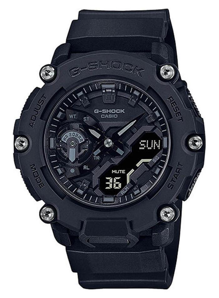 G-SHOCK Men's Rubber Analog Watch GA-2200BB-1ADR - Image 1