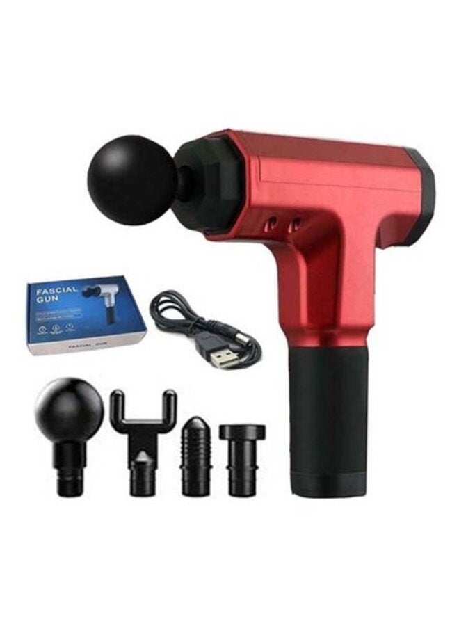 Deep Tissue Muscle Electric Massage Fascial Gun ( Pro Max ) Bold Version 2 with USB Color Red