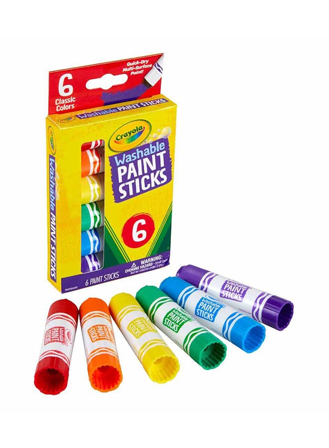 كرايولا مجموعة ألوان طلاء للأطفال مكونة من 6 قطع قابلة للغسل، 15.72x8.89x2.03 سم - Image 1