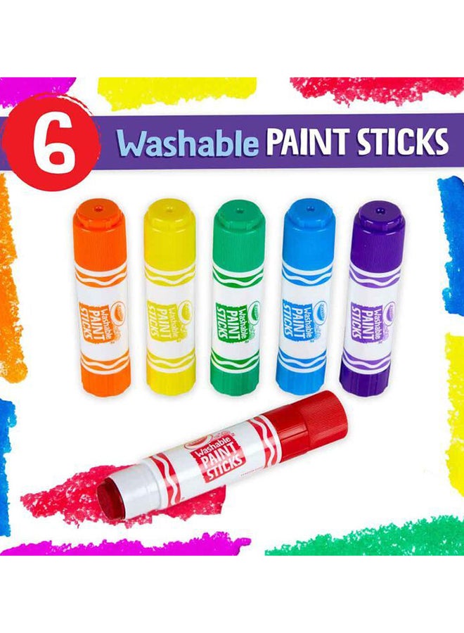 كرايولا مجموعة ألوان طلاء للأطفال مكونة من 6 قطع قابلة للغسل، 15.72x8.89x2.03 سم - Image 4