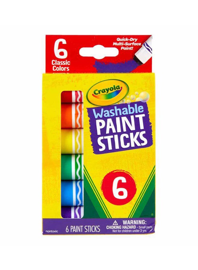 كرايولا مجموعة ألوان طلاء للأطفال مكونة من 6 قطع قابلة للغسل، 15.72x8.89x2.03 سم - Image 2