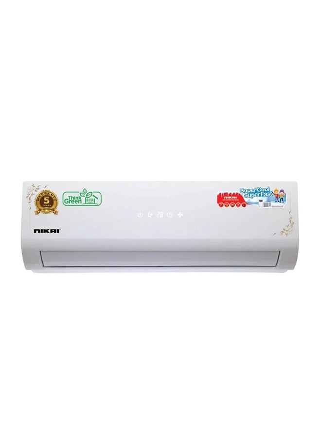 NIKAI - Hot & Cold Split Air Conditioner Cooling Capacity 21000 BTU Indoor & Outdoor 1000 W NSAC24136HC24 White - Image 1